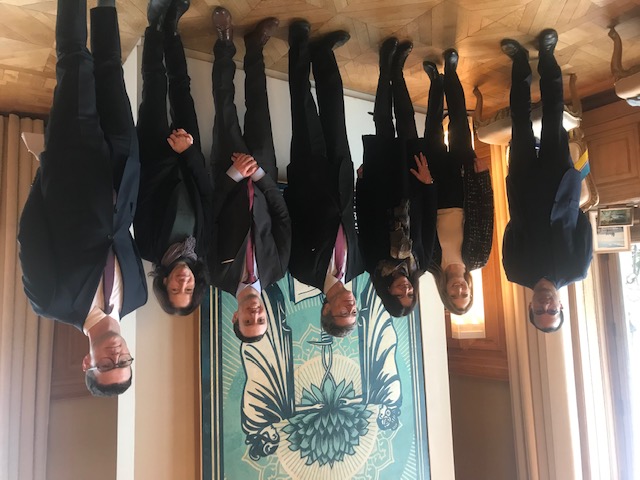 The SDSN team including Jeffrey Sachs with the Mayor of Paris, Anne Hidalgo.